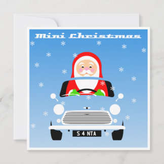 Classic Original Mini Xmas Weihnachtswagen Karte
