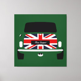 Classic Original Union Jack Austin Mini Cooper Leinwanddruck