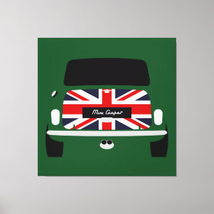 Classic Original Union Jack Austin Mini Cooper Leinwanddruck