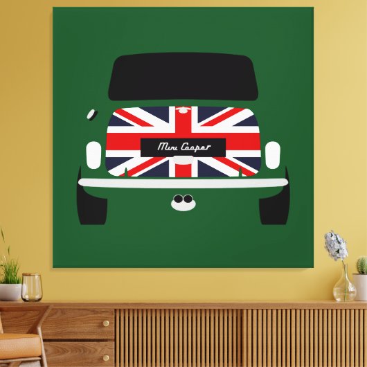 Classic Original Union Jack Austin Mini Cooper Leinwanddruck (Insitu (Wohnzimmer))