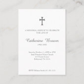 Classic Ornamental Border for Funeral Service Visitenkarte (Rückseite)