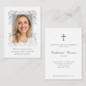 Classic Ornamental Border for Funeral Service Visitenkarte (Vorne/Hinten)