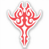 Classic Ornamental Floral Border Elegant Design Aufkleber (Vorderseite)