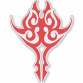 Classic Ornamental Floral Border Elegant Design Aufkleber (Vorderseite)