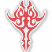 Classic Ornamental Floral Border Elegant Design Aufkleber (Vorderseite)