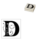 Classic Ornamental Letter D Floral Monogramm Gummistempel (Stempel)