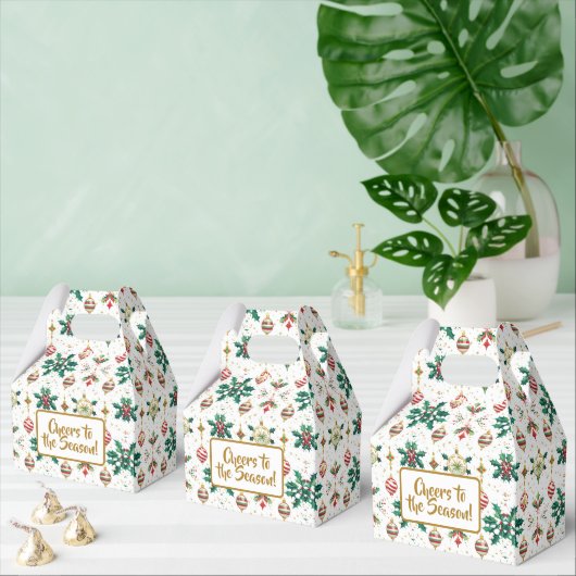 Classic Ornaments & Holly Christmas Pattern Geschenkschachtel (Zahlreiche)