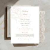 Classic Outline Floral Details Enclosure Card Begleitkarte