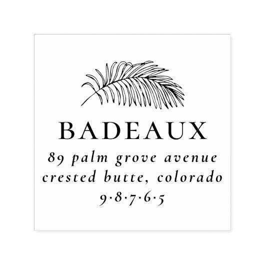 Classic Palm & Family Zuhause Address Rücksendeadr Permastempel (Design)