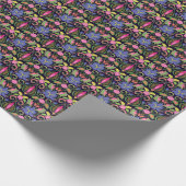 Classic Pansy: Vintages Blumenmuster Geschenkpapier (Ecke)