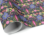 Classic Pansy: Vintages Blumenmuster Geschenkpapier (Rolleneckpunkt)