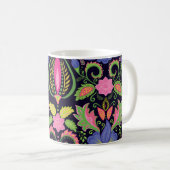 Classic Pansy: Vintages Blumenmuster Kaffeetasse (VorderseiteRechts)