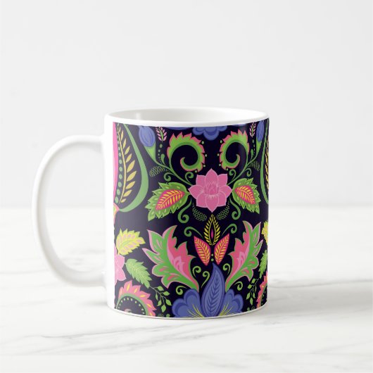 Classic Pansy: Vintages Blumenmuster Kaffeetasse (Links)