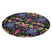Classic Pansy: Vintages Blumenmuster Schneidebrett (Ecke)