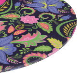 Classic Pansy: Vintages Blumenmuster Schneidebrett (Ecke)