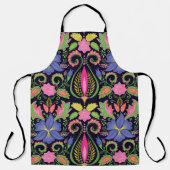 Classic Pansy: Vintages Blumenmuster Schürze (Vorderseite)