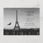 Classic Paris France Wedding Save the Date Ankündigungspostkarte (Vorderseite)