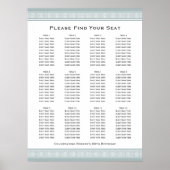 Classic Party Sitzplan 12 Tische Grau signieren Poster (Vorne)