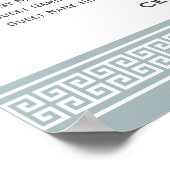 Classic Party Sitzplan 12 Tische Grau signieren Poster (Ecke)