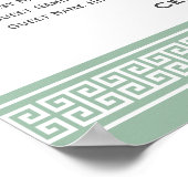 Classic Party Sitzplan 12 Tische Grün Poster (Ecke)