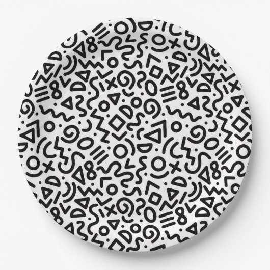 "Classic Party-Time" Art Pattern Paper Plate Pappteller (Vorderseite)