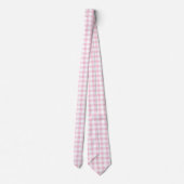 Classic Pastel Pink Gingham Karo Pattern Krawatte (Rückseite)