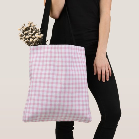 Classic Pastel Pink Gingham Karo Pattern Tasche (Von Nahem)