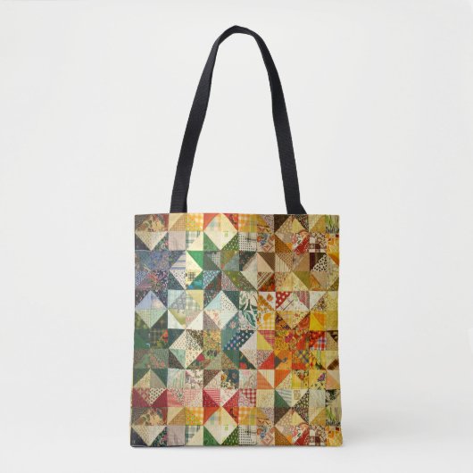 Classic Patchwork Fabric Design Tote Bag Tasche (Vorderseite)