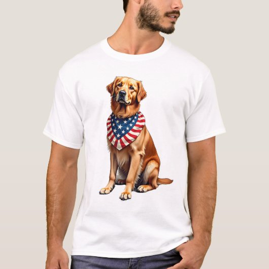Classic Patriotic Golden Retriever Vintage Shirt 2 (Vorderseite)