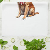 Classic Patriotic Golden Retriever Vintage Shirt 2 Geschirrtuch (Gefaltet)