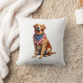 Classic Patriotic Golden Retriever Vintage Shirt 2 Kissen (Decke)