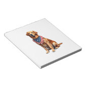 Classic Patriotic Golden Retriever Vintage Shirt 2 Notizblock (angewinkelt)