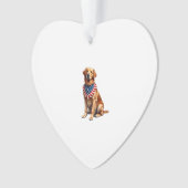 Classic Patriotic Golden Retriever Vintage Shirt 2 Ornament (Vorderseite)