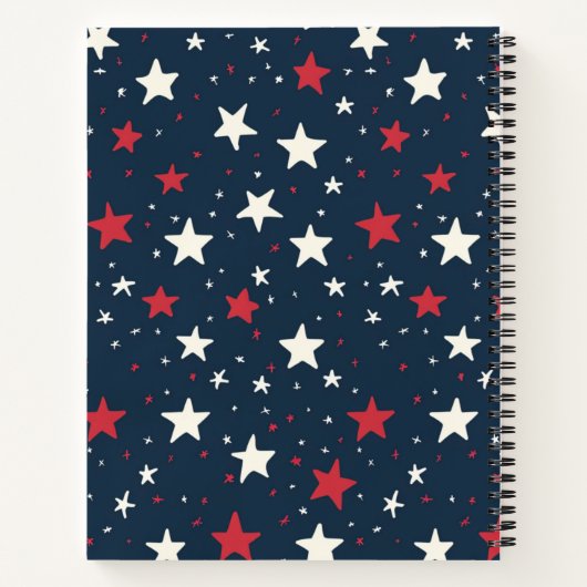 Classic Patriotic Stars Pattern Notizblock (Rückseite)