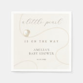 Classic Pearl Elegant Baby Shower Serviette (Vorderseite)
