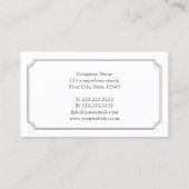 Classic Pearl White Hygienist Business Card Visitenkarte (Rückseite)