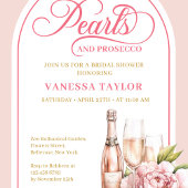 Classic Pearls and Prosecco Bridal Shower Invite Einladung