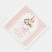 Classic pearls and prosecco napkins editable serviette (Ecke)