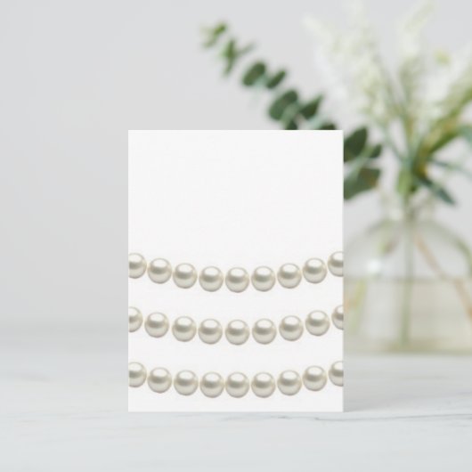 Classic Pearls Postkarte (Stehend Vorderseite)
