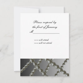 Classic Pearls Repcard RSVP Karte