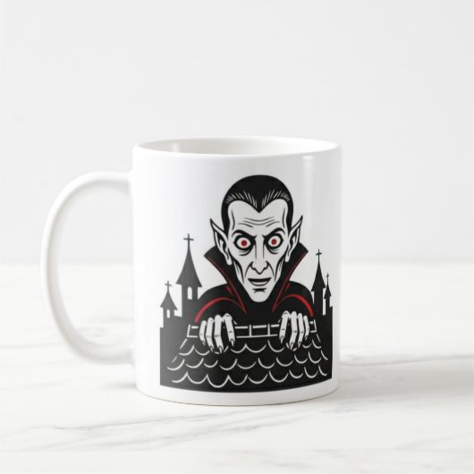 Classic Peeking Vampire Mug Kaffeetasse (Links)