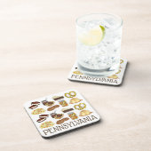 Classic Pennsylvania PA Dutch Amish Food Geschirr Getränkeuntersetzer (Rechte Seite)