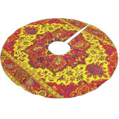 CLASSIC PERSIAN RUG - Rot und Gelb Polyester Weihnachtsbaumdecke (Schrägansicht)