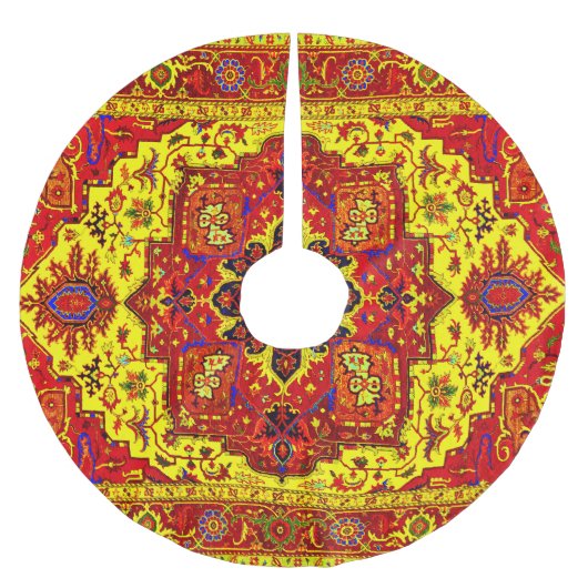 CLASSIC PERSIAN RUG - Rot und Gelb Polyester Weihnachtsbaumdecke (Vorderseite)