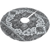 CLASSIC PERSIAN RUG - Schwarzweiß Polyester Weihnachtsbaumdecke (Schrägansicht)