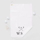Classic Personalisiert Monogram Golf Clubs Golfhandtuch (Insitu)