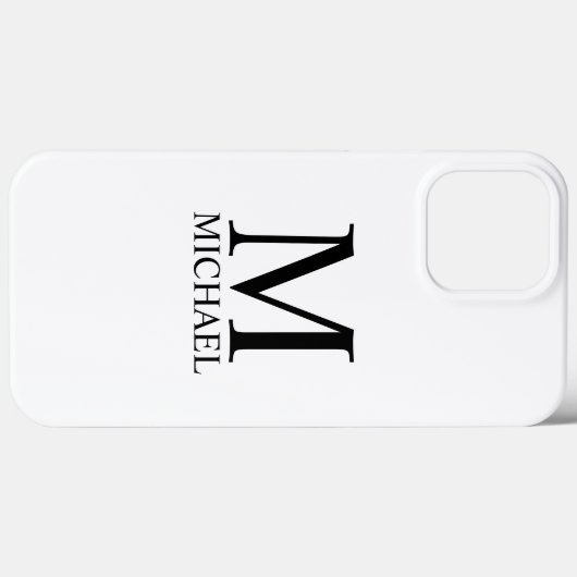 Classic Personalisiert Monogram und Name Case Mate (Rückseite (Horizontal))