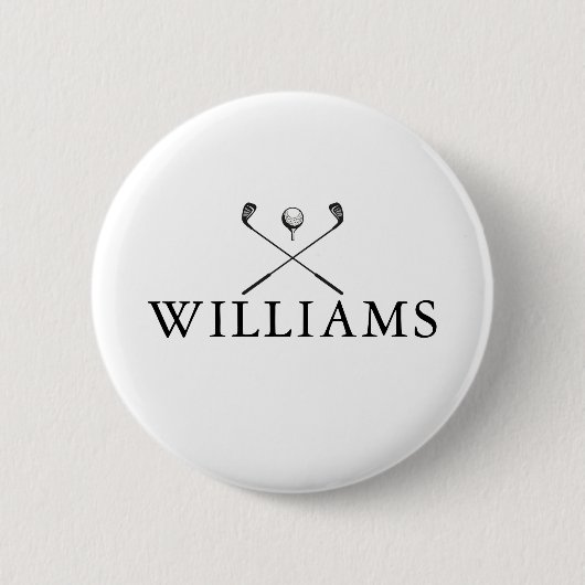 Classic Personalisiert Name Golf Clubs Button (Vorderseite)