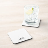Classic Personalized Monogram Getränkeuntersetzer (Rechte Seite)