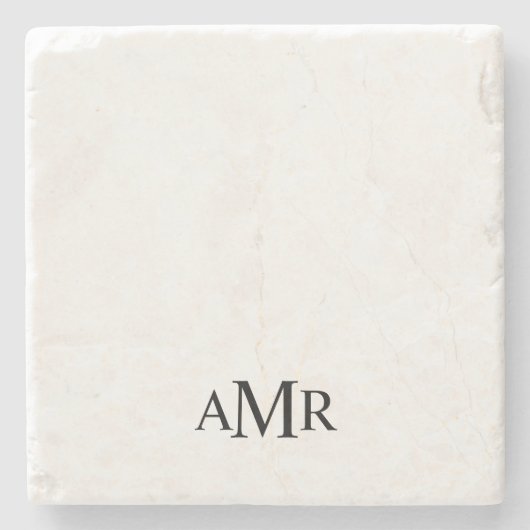 Classic Personalized Monogram Steinuntersetzer (Vorderseite)